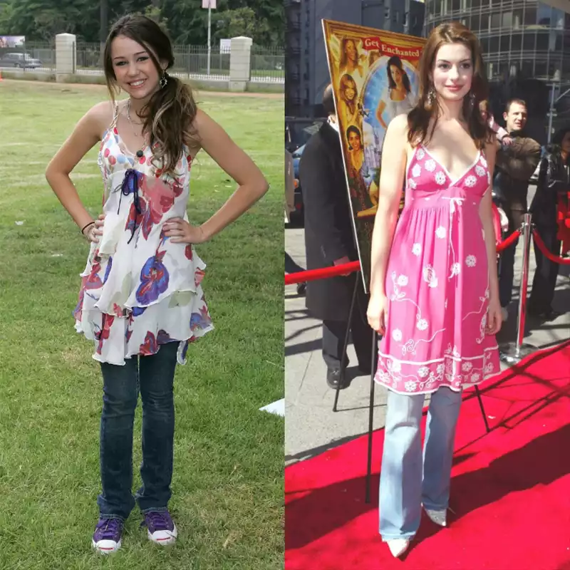 Tendências anos 2000: Vestido com calça